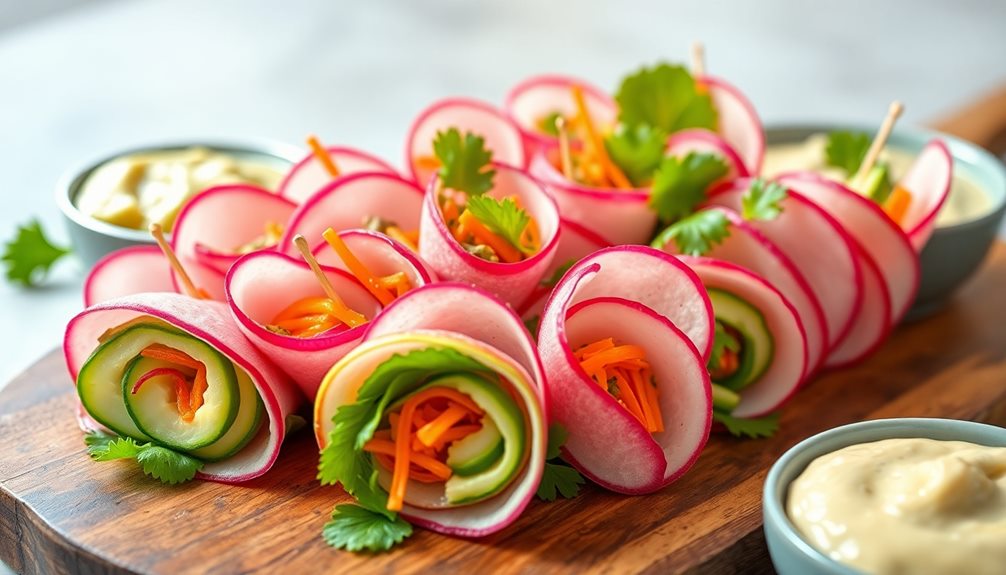 refreshing vegetable radish wraps