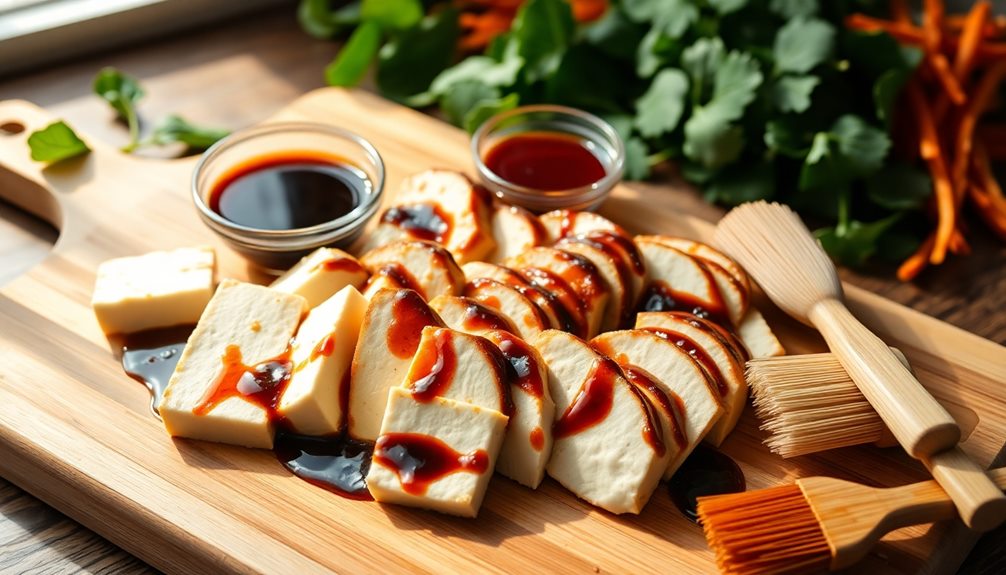 seasoning tofu strips preparation