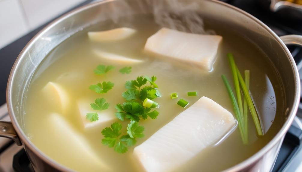 simmer fish for broth