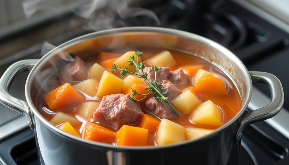 simmer meat until tender