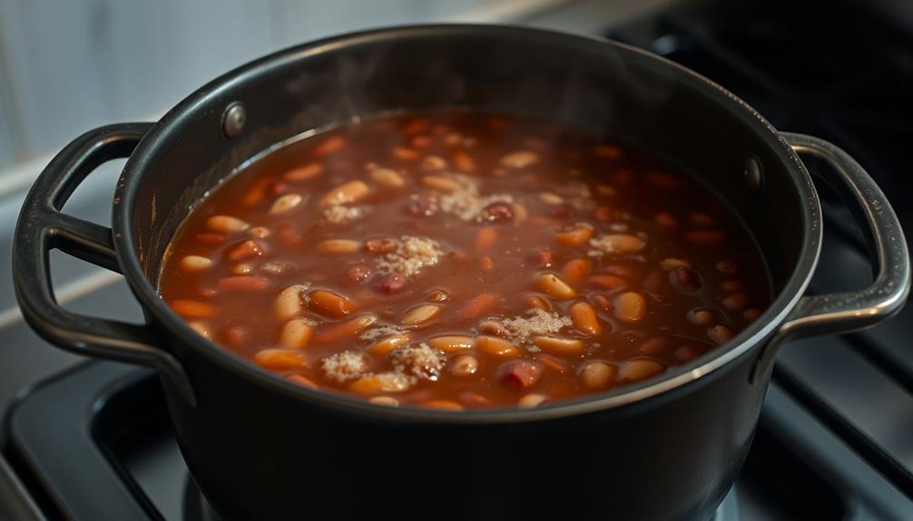 simmer the bean mixture