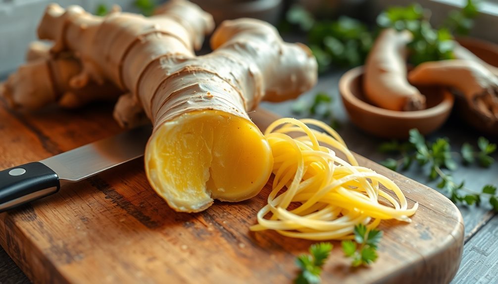 slice ginger into strips