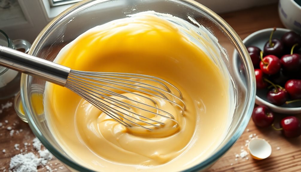 smooth batter blending step