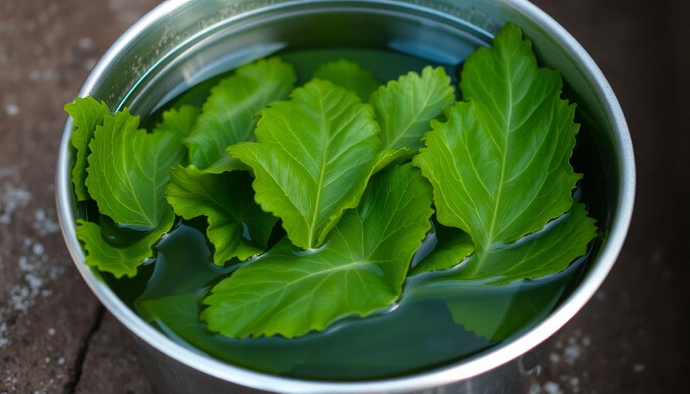 soak cassava leaves overnight