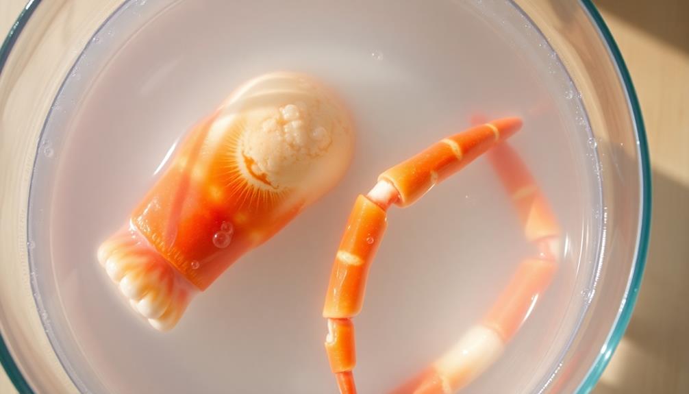 soak crab legs thoroughly