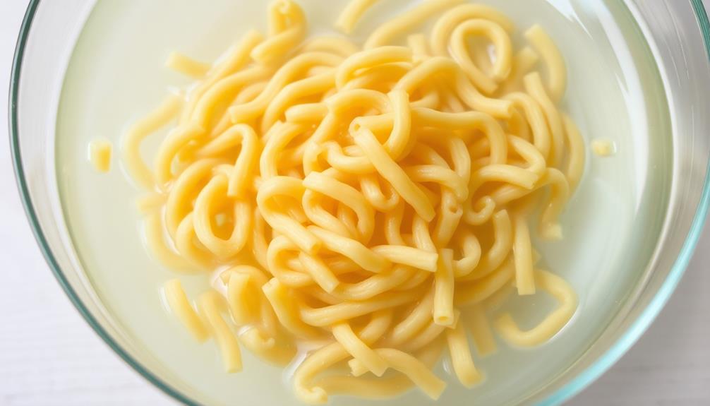 soak macaroni in water