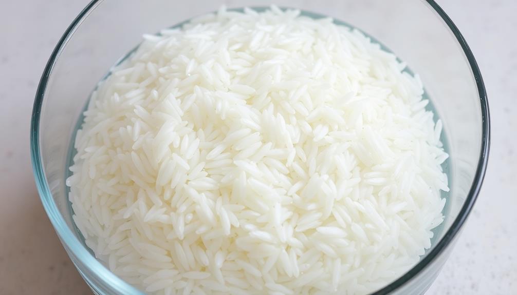 soak rice overnight water