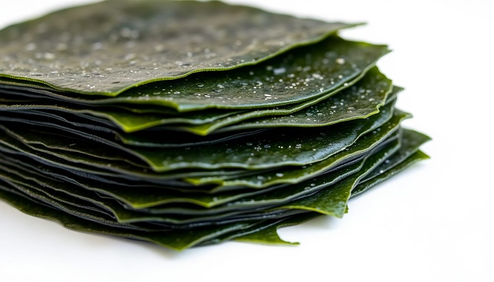 soak seaweed sheets softly