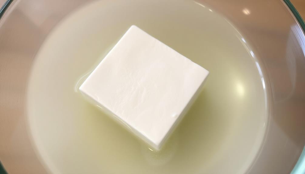 soak tofu in water