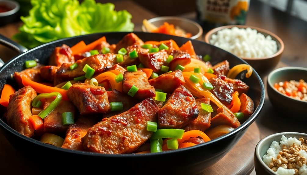 spicy korean pork stir fry