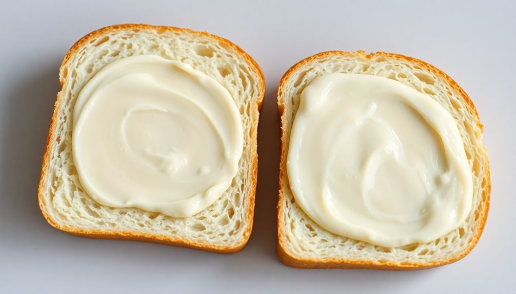 spread mayonnaise on bread