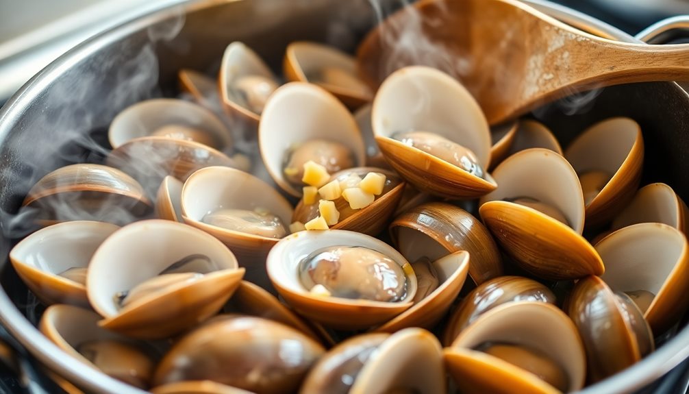 steam clams until open