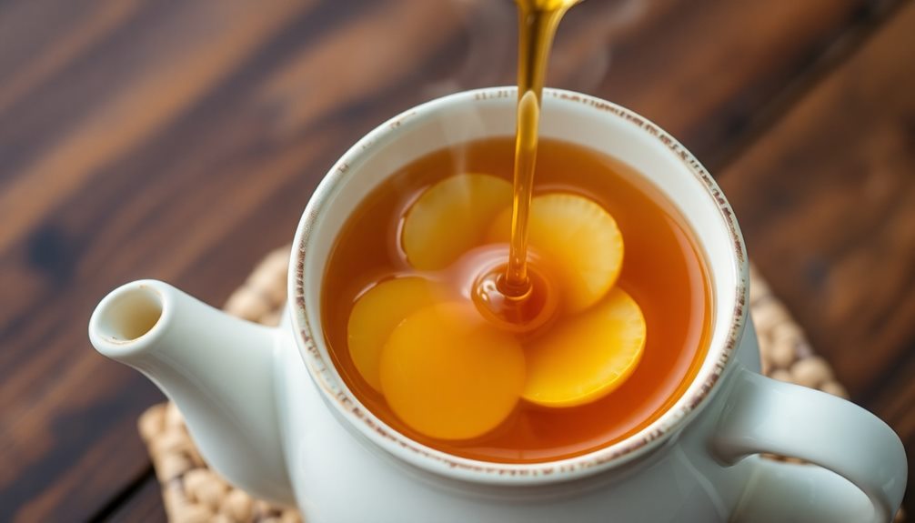 steep ginger with honey