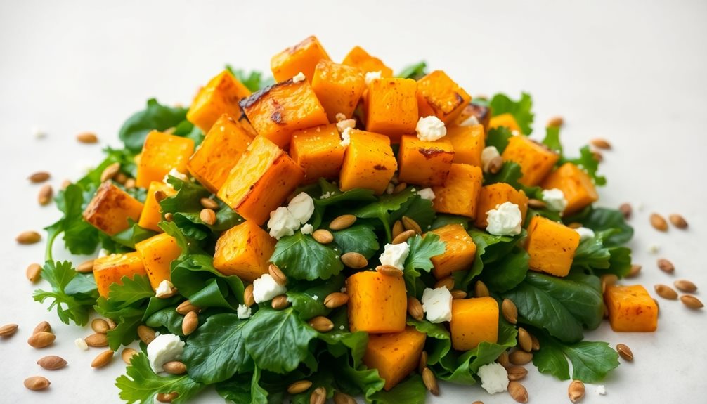 sweet nutty kabocha salad