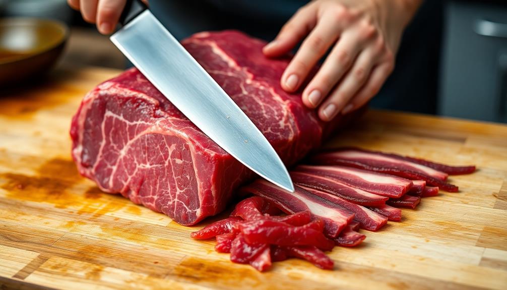 thinly slice the meat