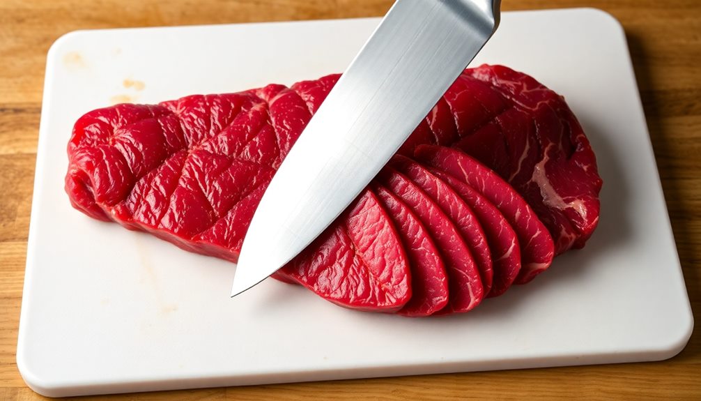 thinly sliced raw beef