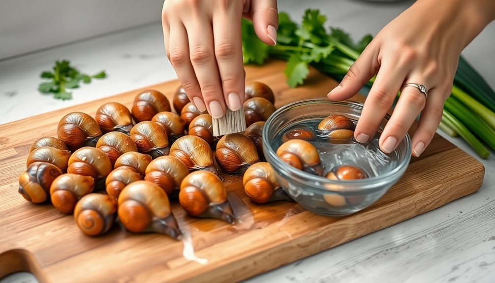 thoroughly prepare fresh snails