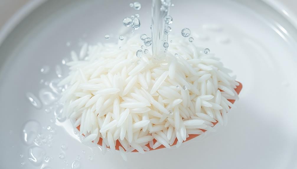 thoroughly rinse rice water