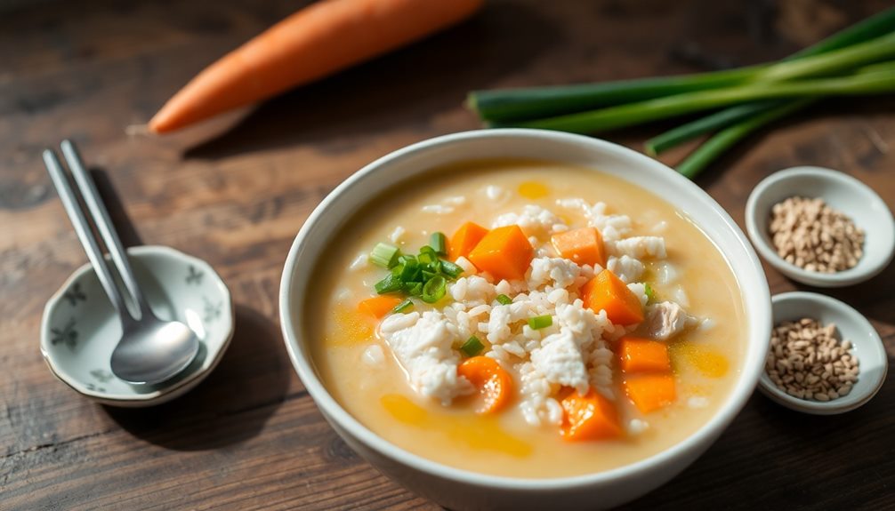 warm korean rice soup