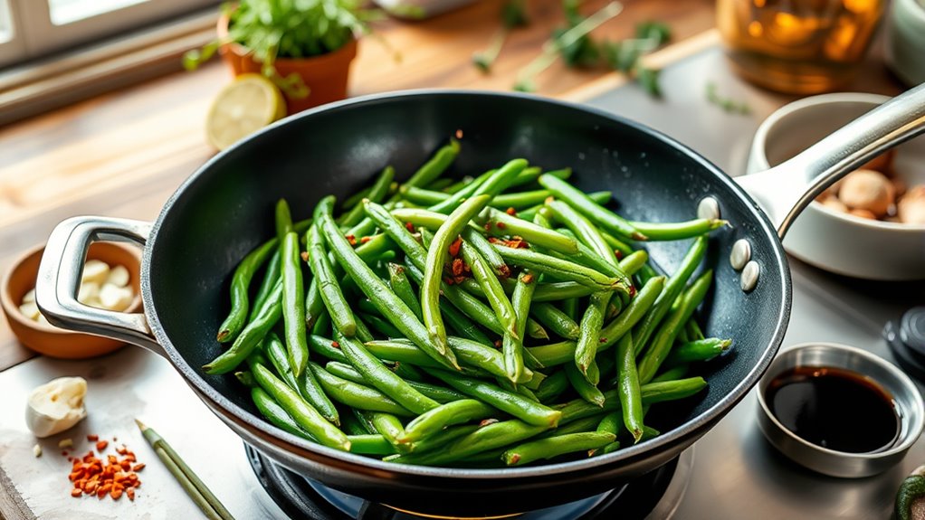 add and stir green beans