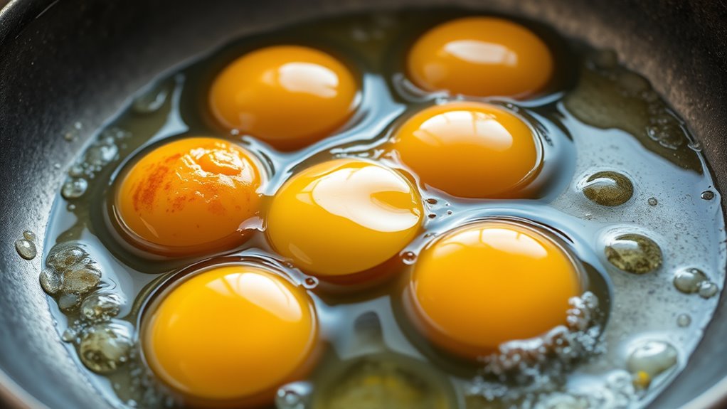 fry eggs to golden