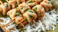 coconut enhances satay juiciness