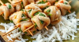 coconut enhances satay juiciness