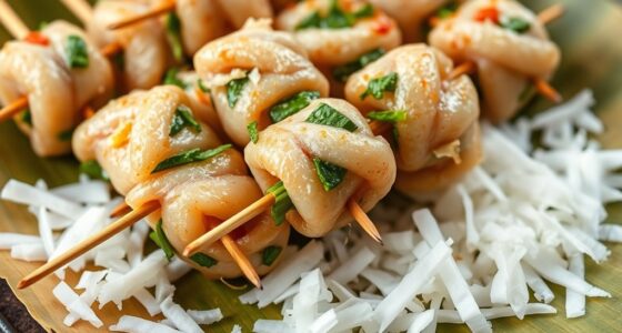 coconut enhances satay juiciness