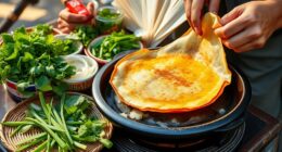 homemade crispy vietnamese pancakes