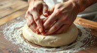 kneading affects gluten development
