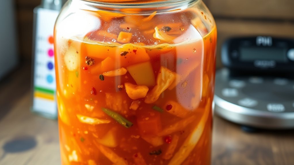 monitoring kimchi ph stability
