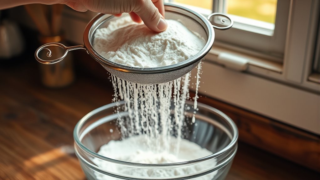proper flour storage and sifting