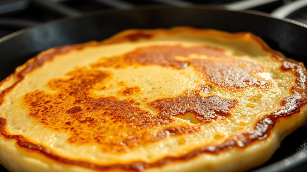 uneven pancake browning patterns