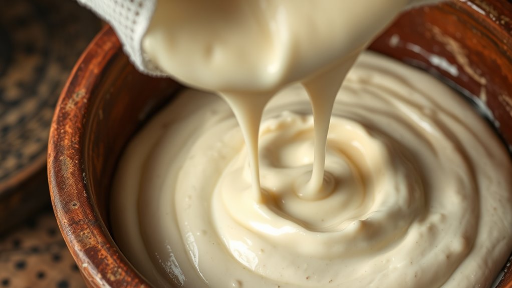whey drainage and creaminess