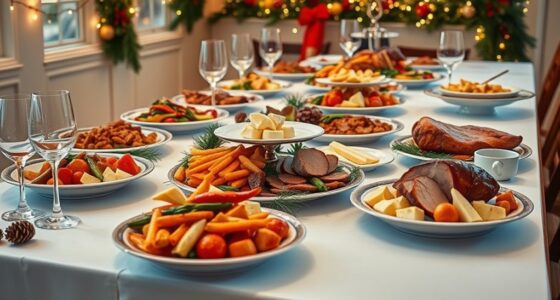 arrange food and decorations