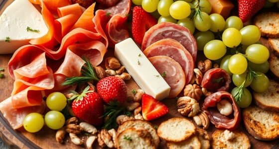 assembling gourmet snack platters