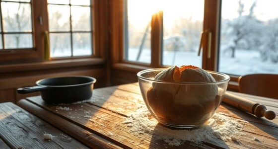baking bread on snow