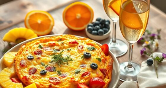 celebratory brunch with fruit