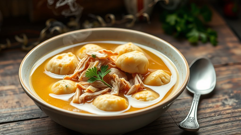 comforting american chicken dumplings