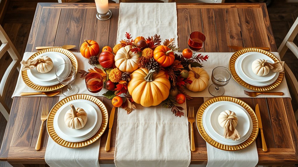 create cozy autumn table setting