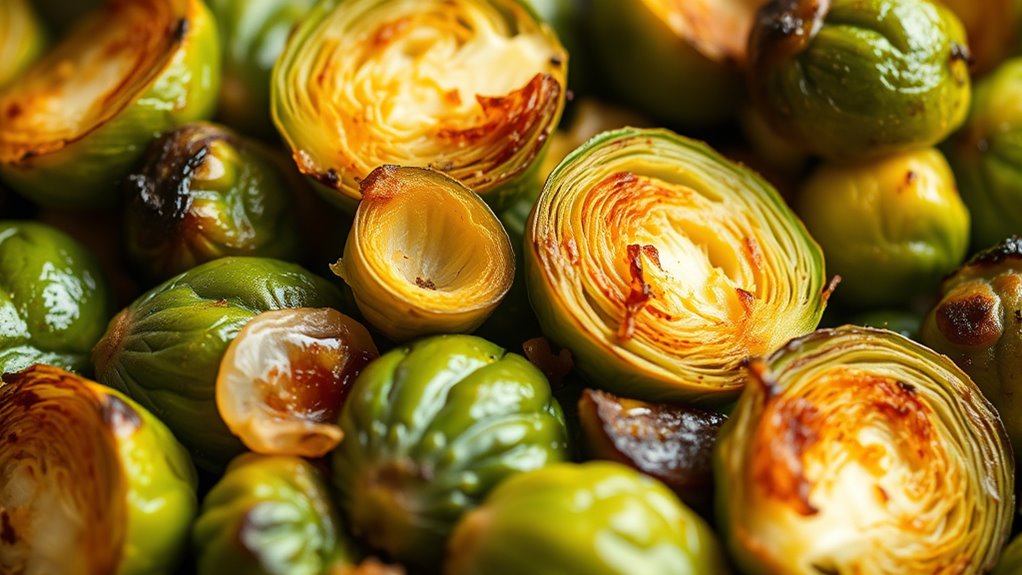 crispy flavorful roasted brussels