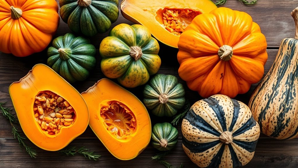 diverse seasonal squash flavors