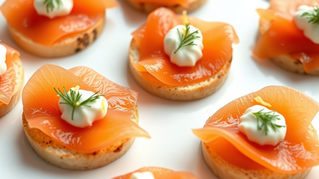 elegant smoked salmon presentation