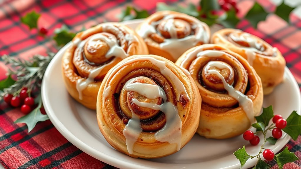 festive christmas cinnamon rolls