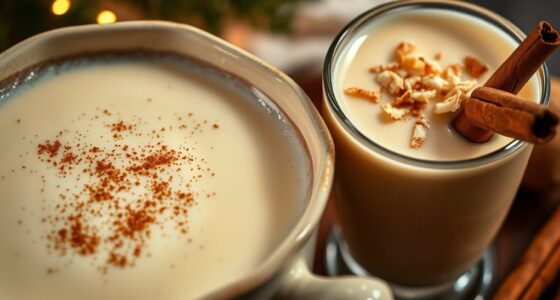 festive holiday coconut nog