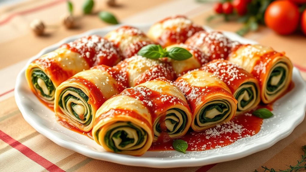 festive italian lasagna rolls