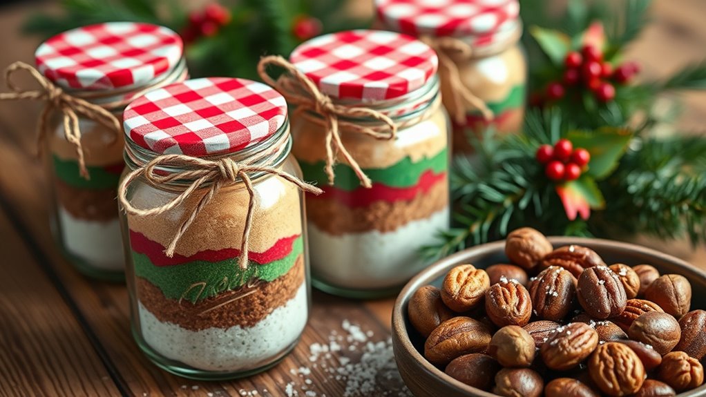festive mason jar treats