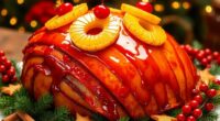 festive pineapple glazed ham