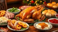 festive turkey ham feast