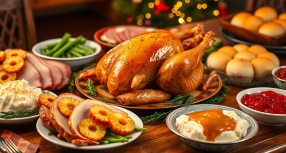 festive turkey ham feast